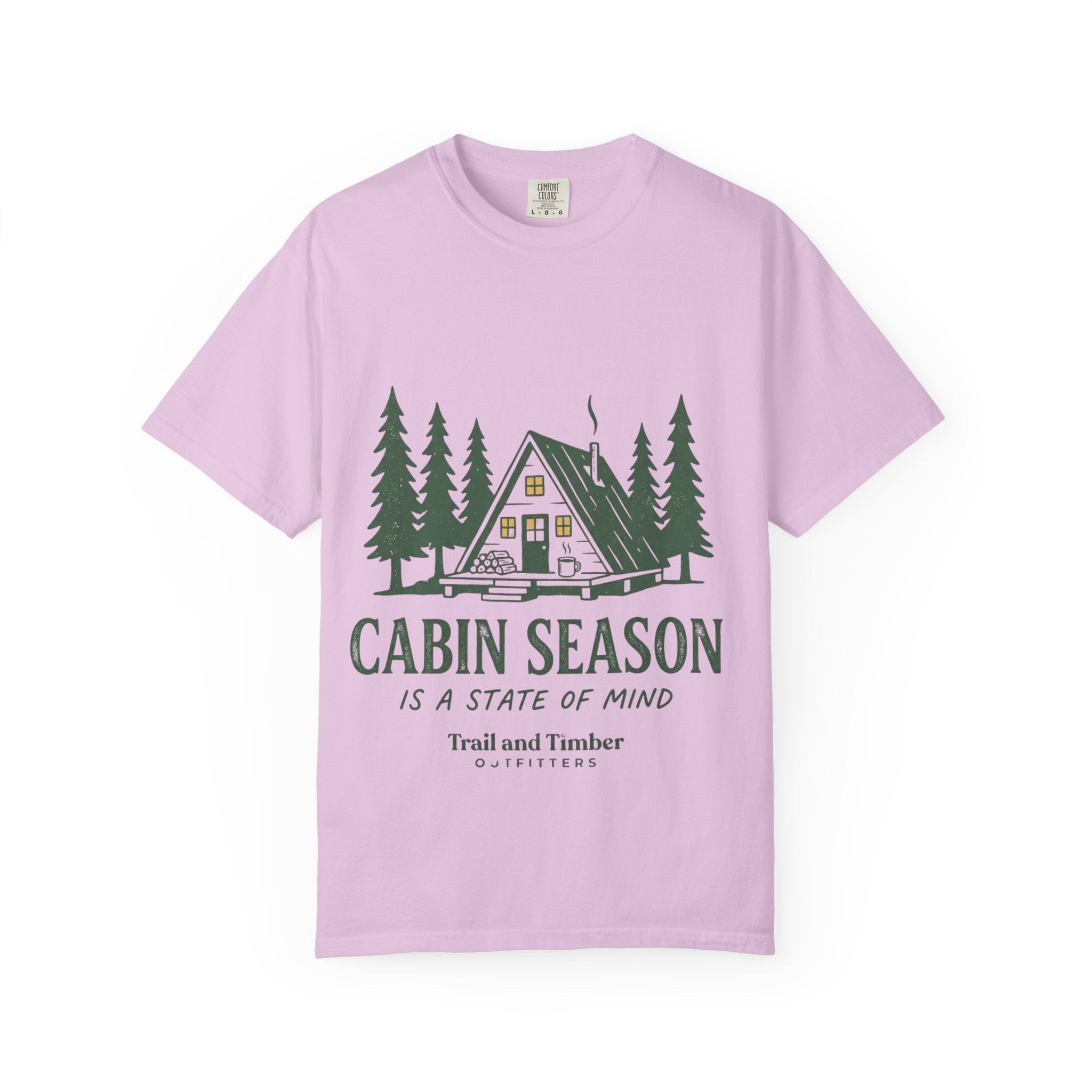 Cabin Season T-Shirt – 'Cabin Season Is A State Of Mind' Rustic A-Frame Cabin Tee