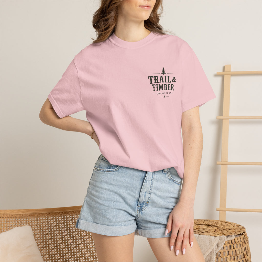 The World Can Wait™ Graphic Tee — Cozy Camping Coffee Tee
