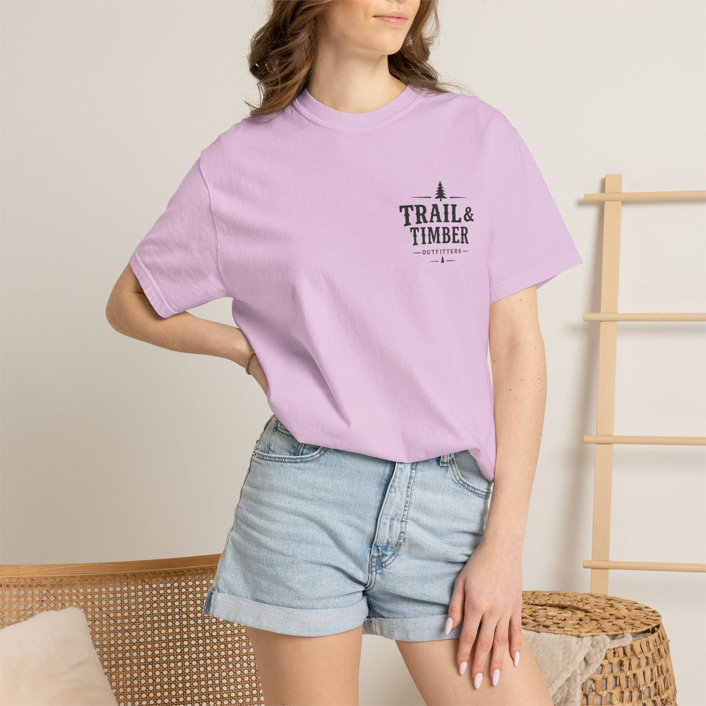 The World Can Wait™ Graphic Tee — Cozy Camping Coffee Tee