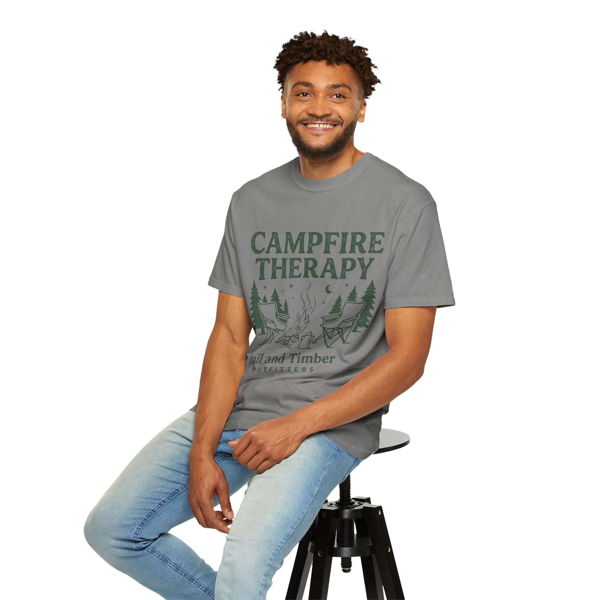 Campfire Therapy T-Shirt — Trail and Timber Outdoor Camping Tee