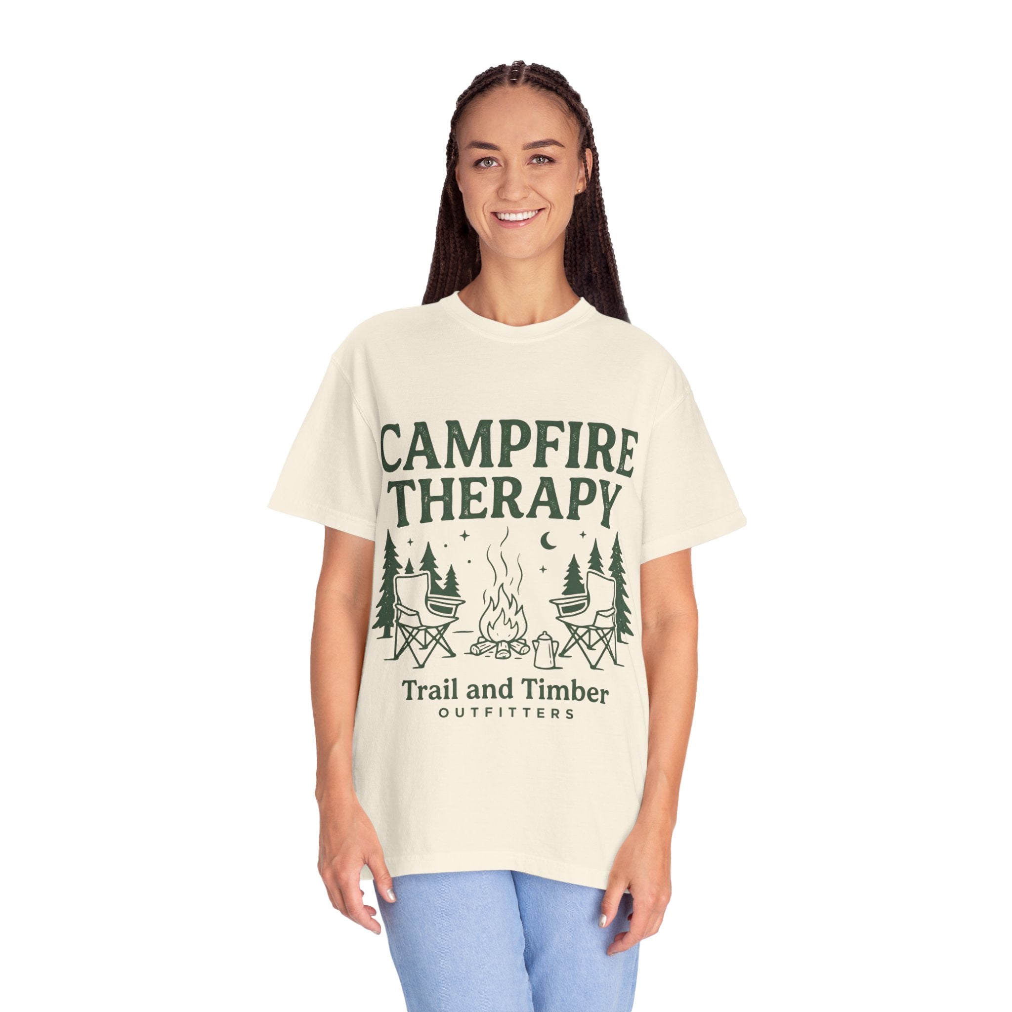 Campfire Therapy T-Shirt — Trail and Timber Outdoor Camping Tee
