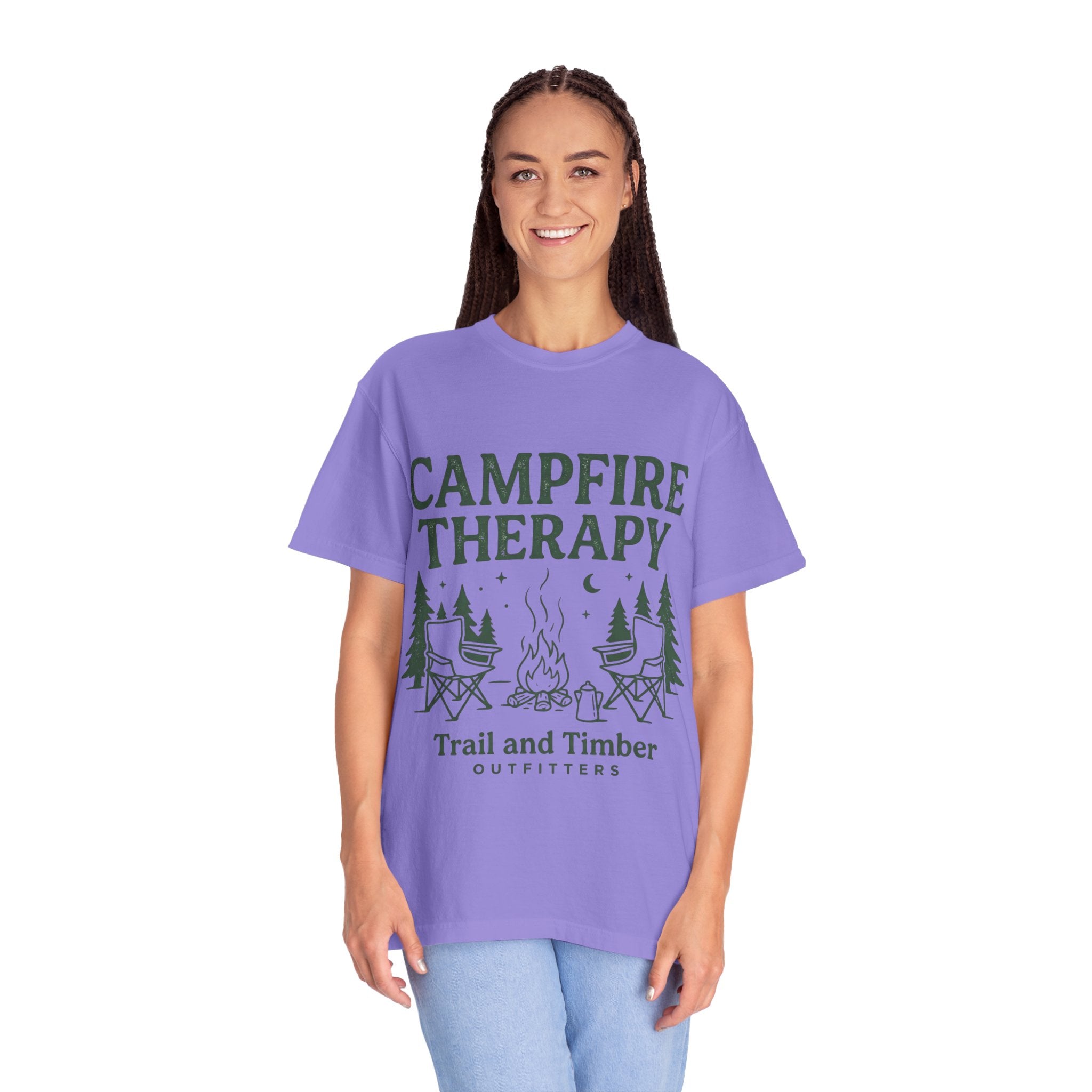 Campfire Therapy T-Shirt — Trail and Timber Outdoor Camping Tee