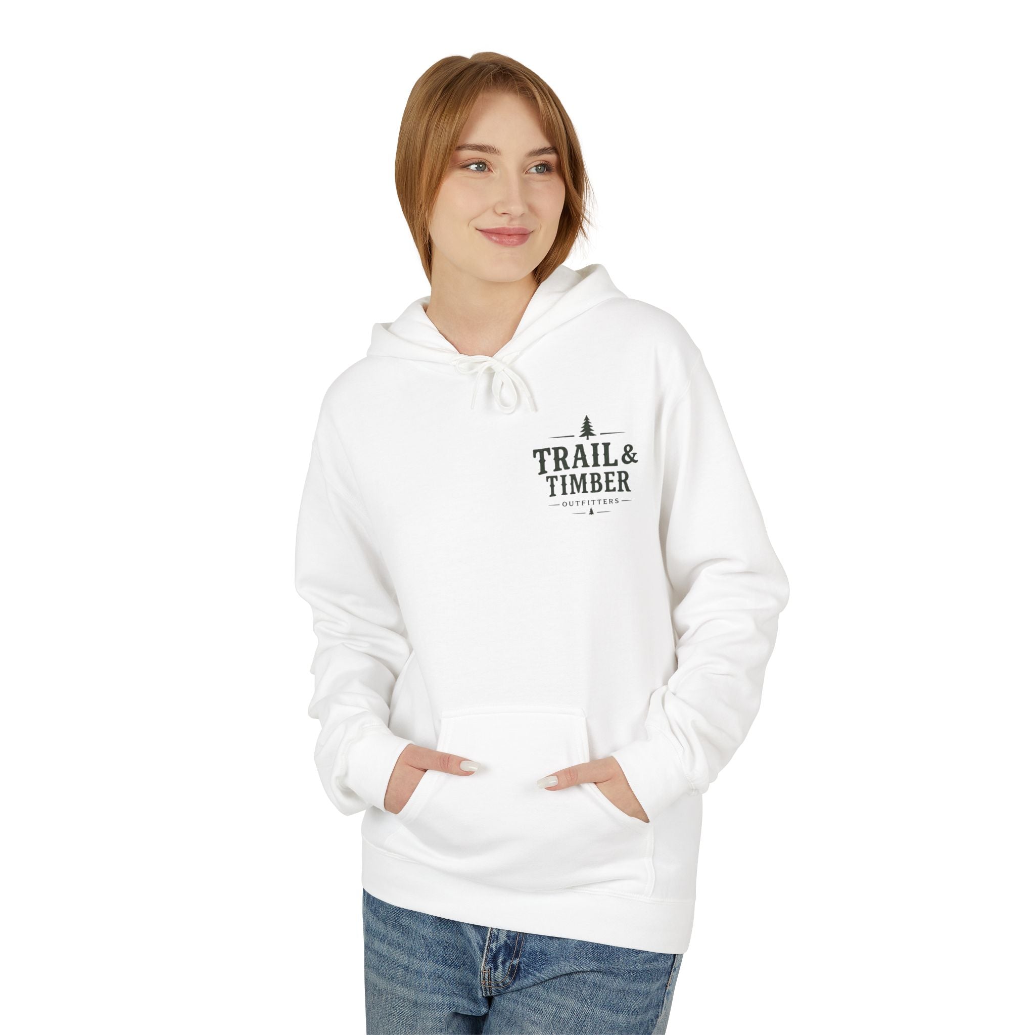 Trail & Timber Outfitters Logo Hoodie– Minimal Outdoor Logo Pullover