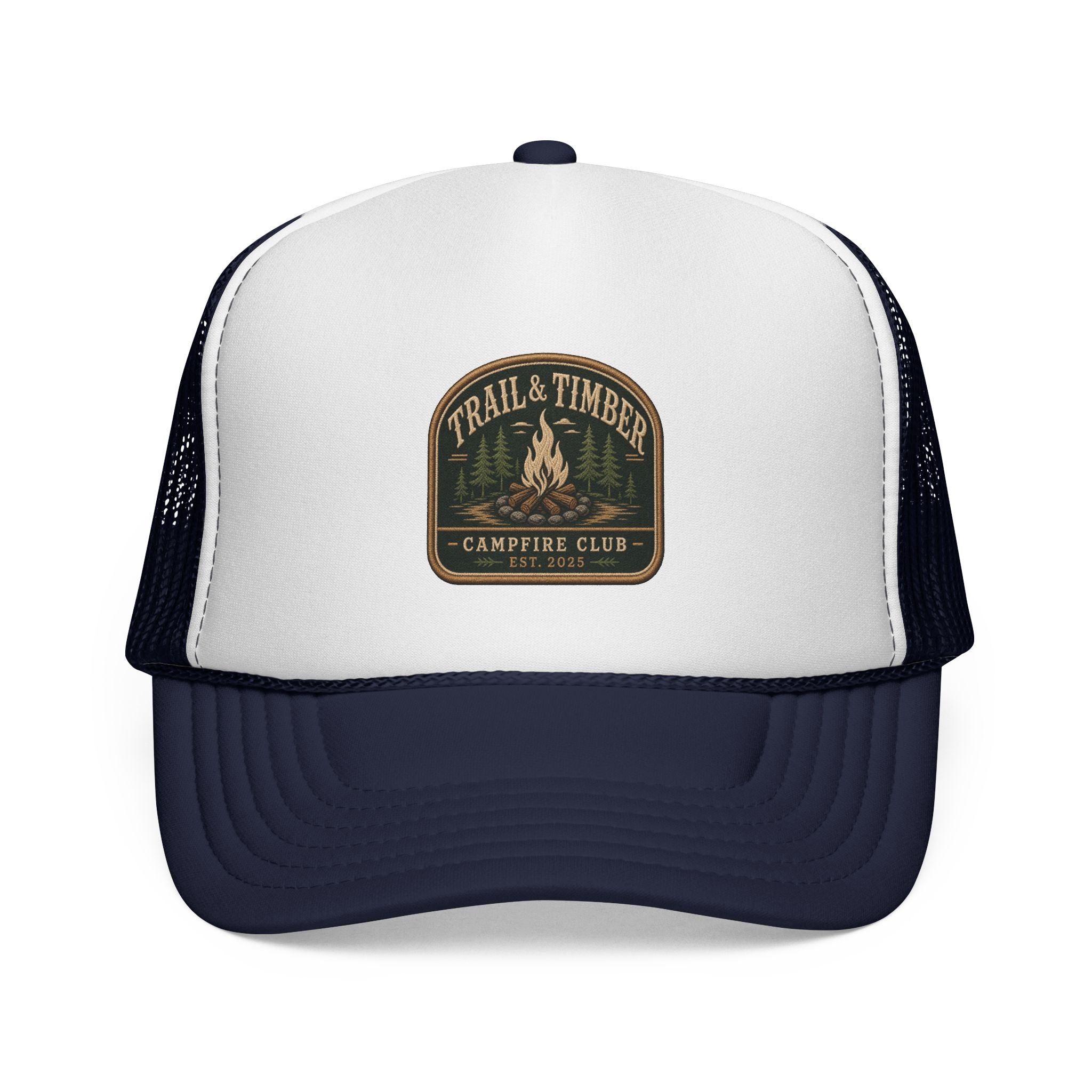 Trail & Timber Campfire Club Trucker Hat– Trail & Timber Outdoor Patch Hat