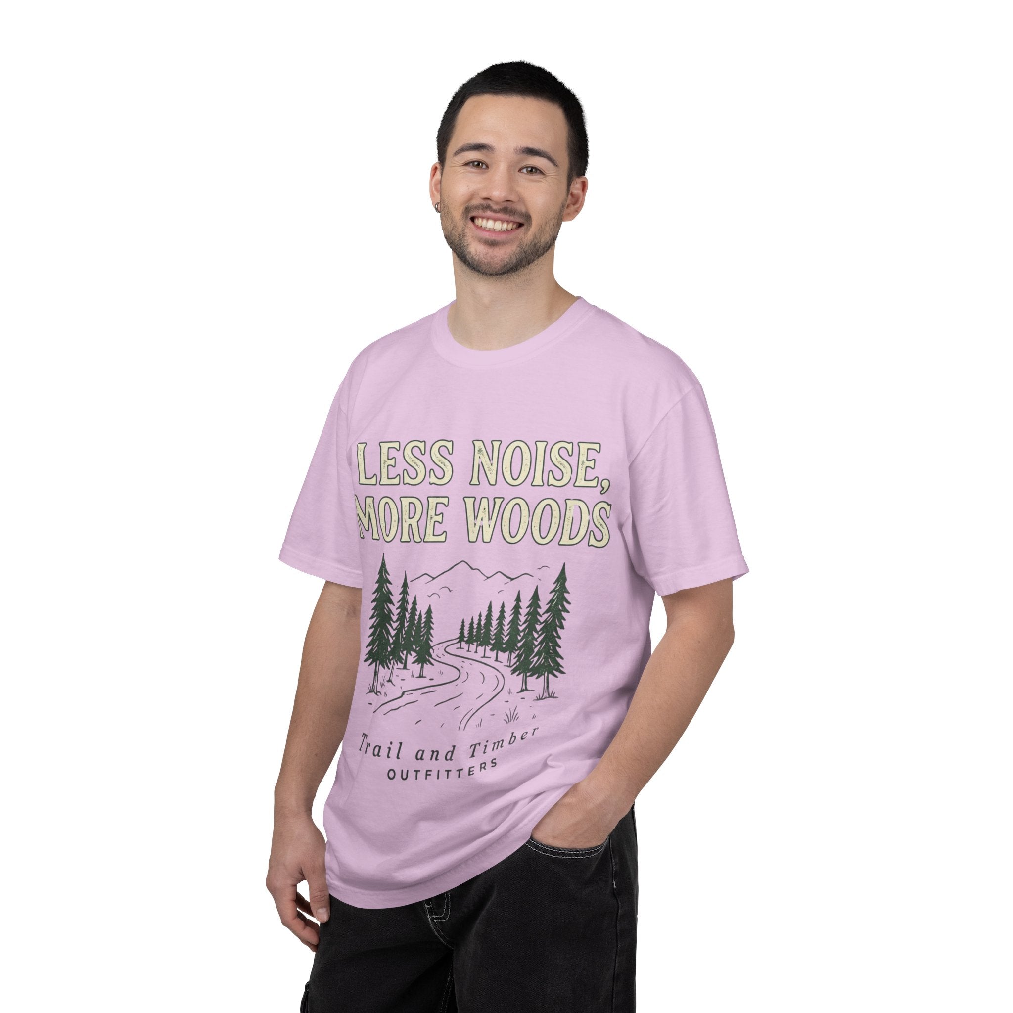 Less Noise, More WoodsT-Shirt — Trail and Timber Outdoor Tee
