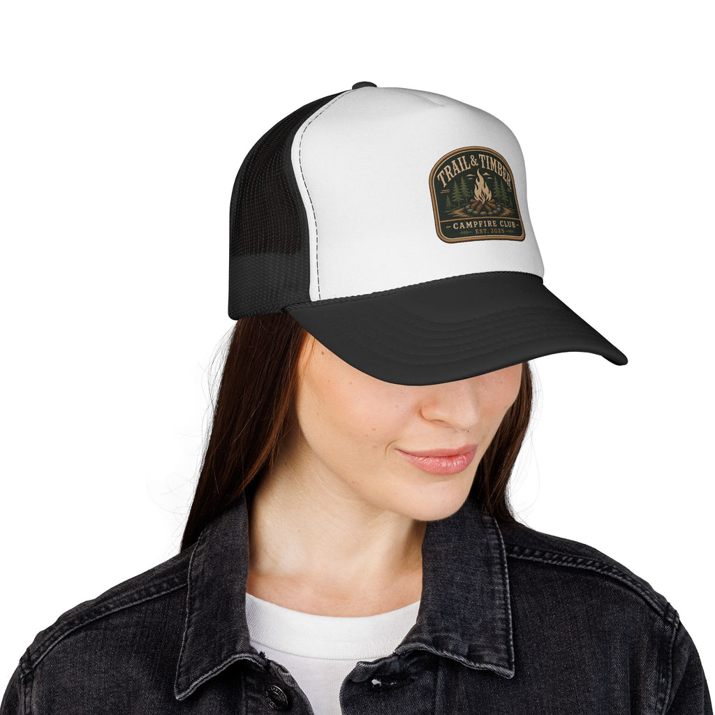 Trail & Timber Campfire Club Trucker Hat– Trail & Timber Outdoor Patch Hat