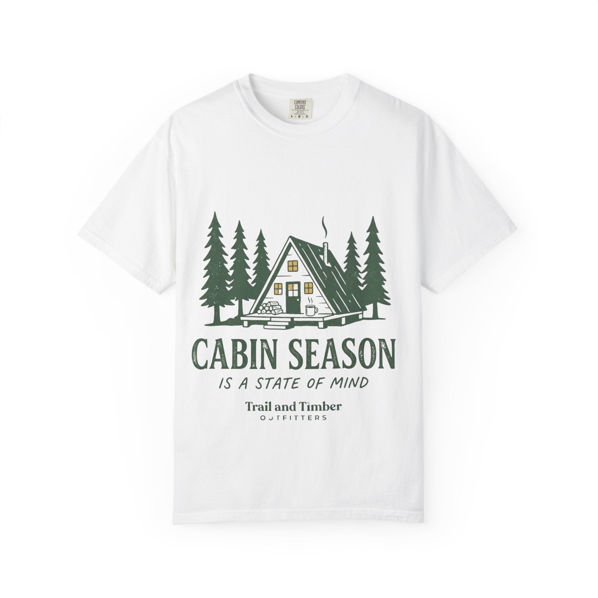 Cabin Season T-Shirt – 'Cabin Season Is A State Of Mind' Rustic A-Frame Cabin Tee