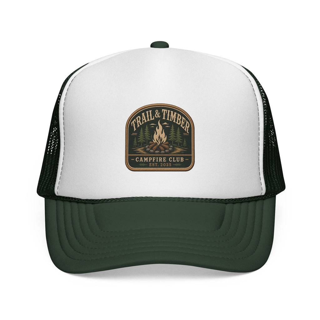 Trail & Timber Campfire Club Trucker Hat– Trail & Timber Outdoor Patch Hat