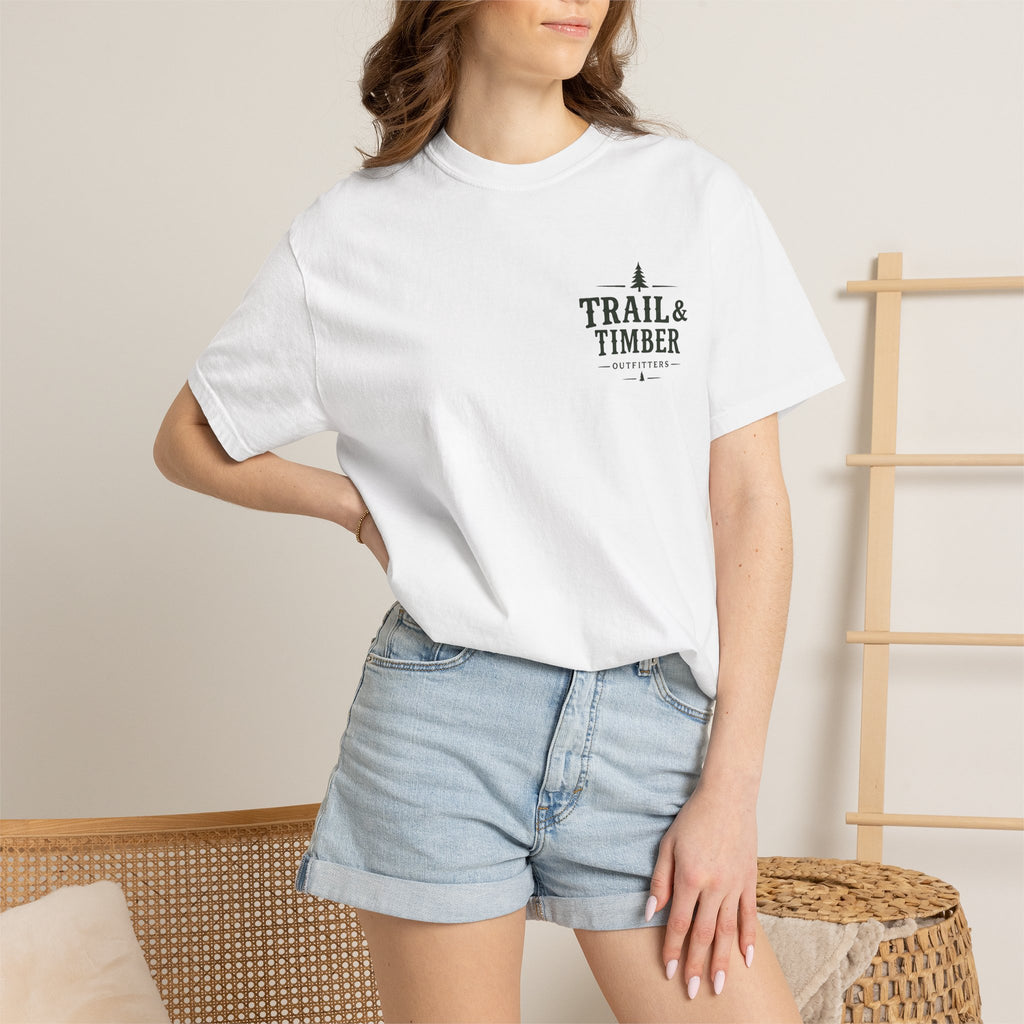 The World Can Wait™ Graphic Tee — Cozy Camping Coffee Tee