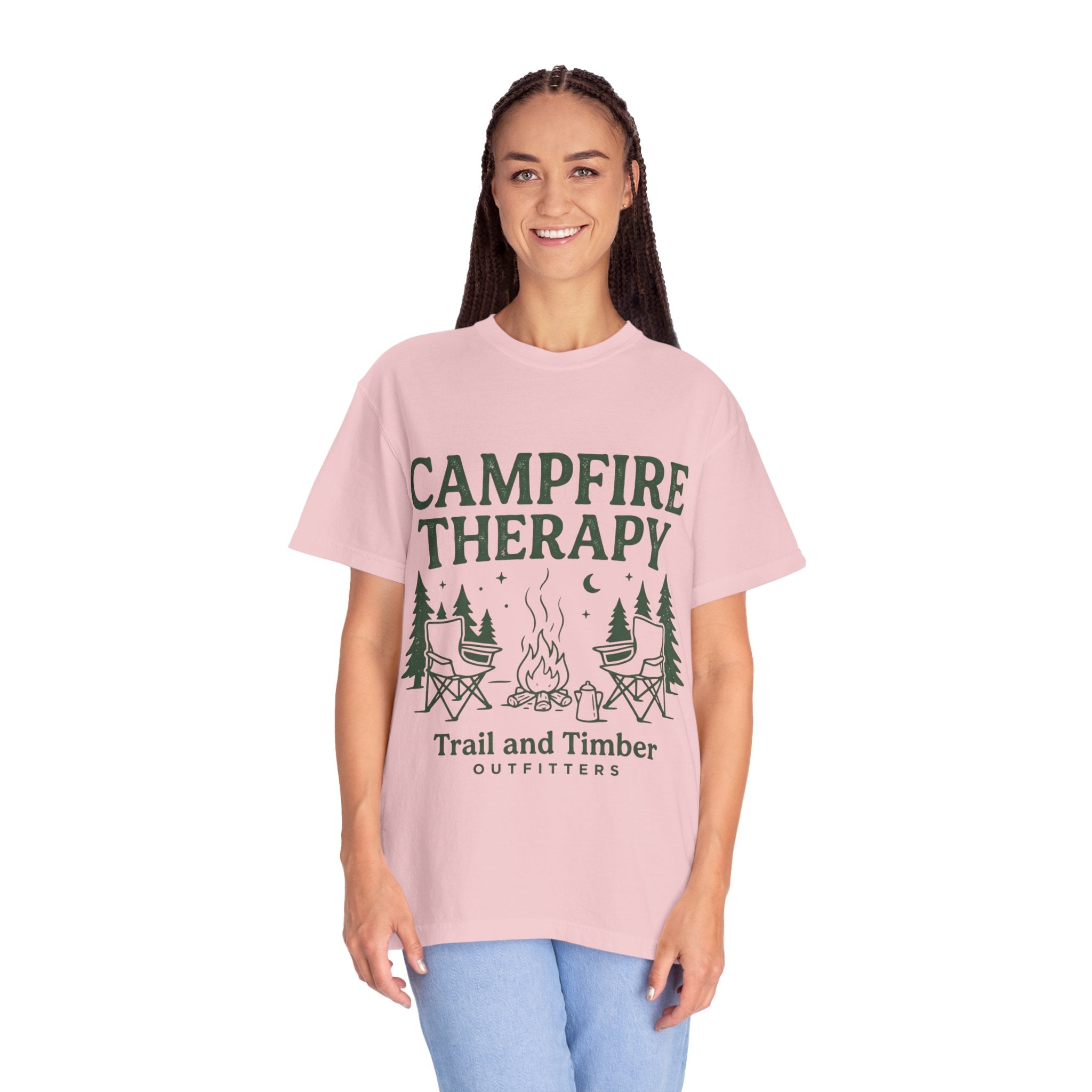 Campfire Therapy T-Shirt — Trail and Timber Outdoor Camping Tee
