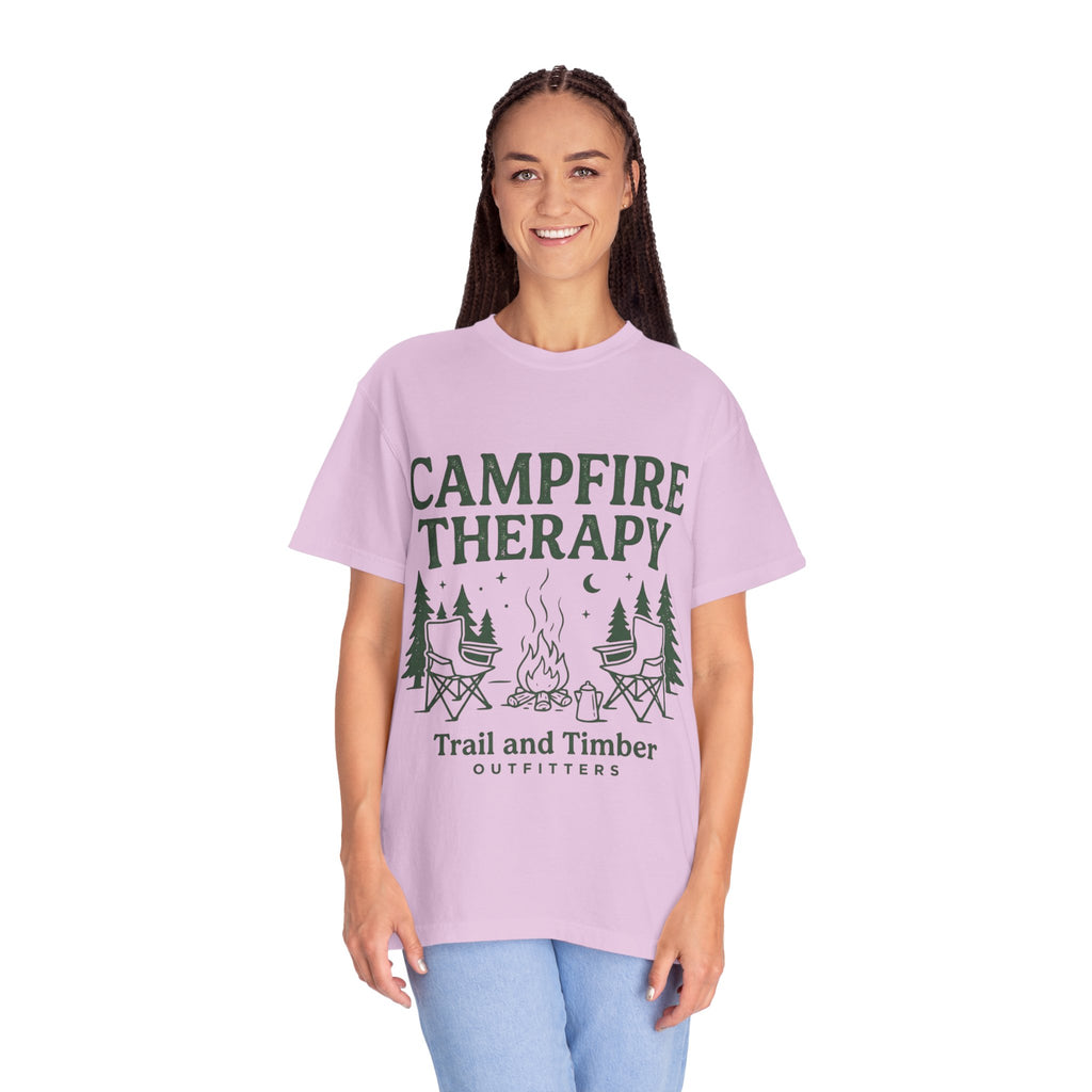 Campfire Therapy T-Shirt — Trail and Timber Outdoor Camping Tee