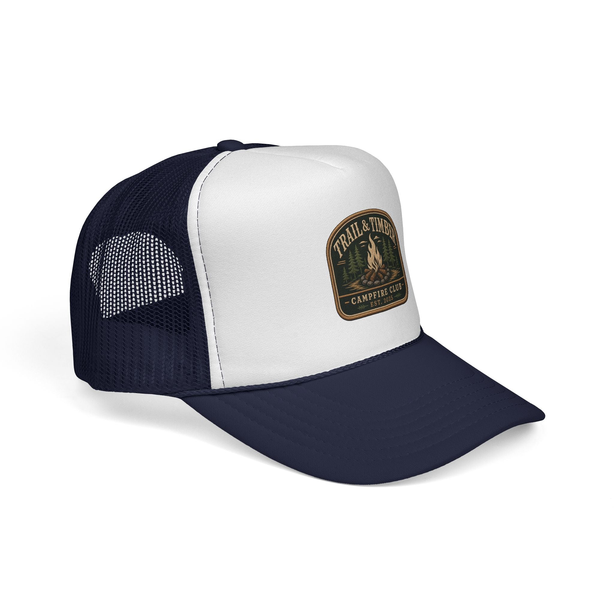 Trail & Timber Campfire Club Trucker Hat– Trail & Timber Outdoor Patch Hat