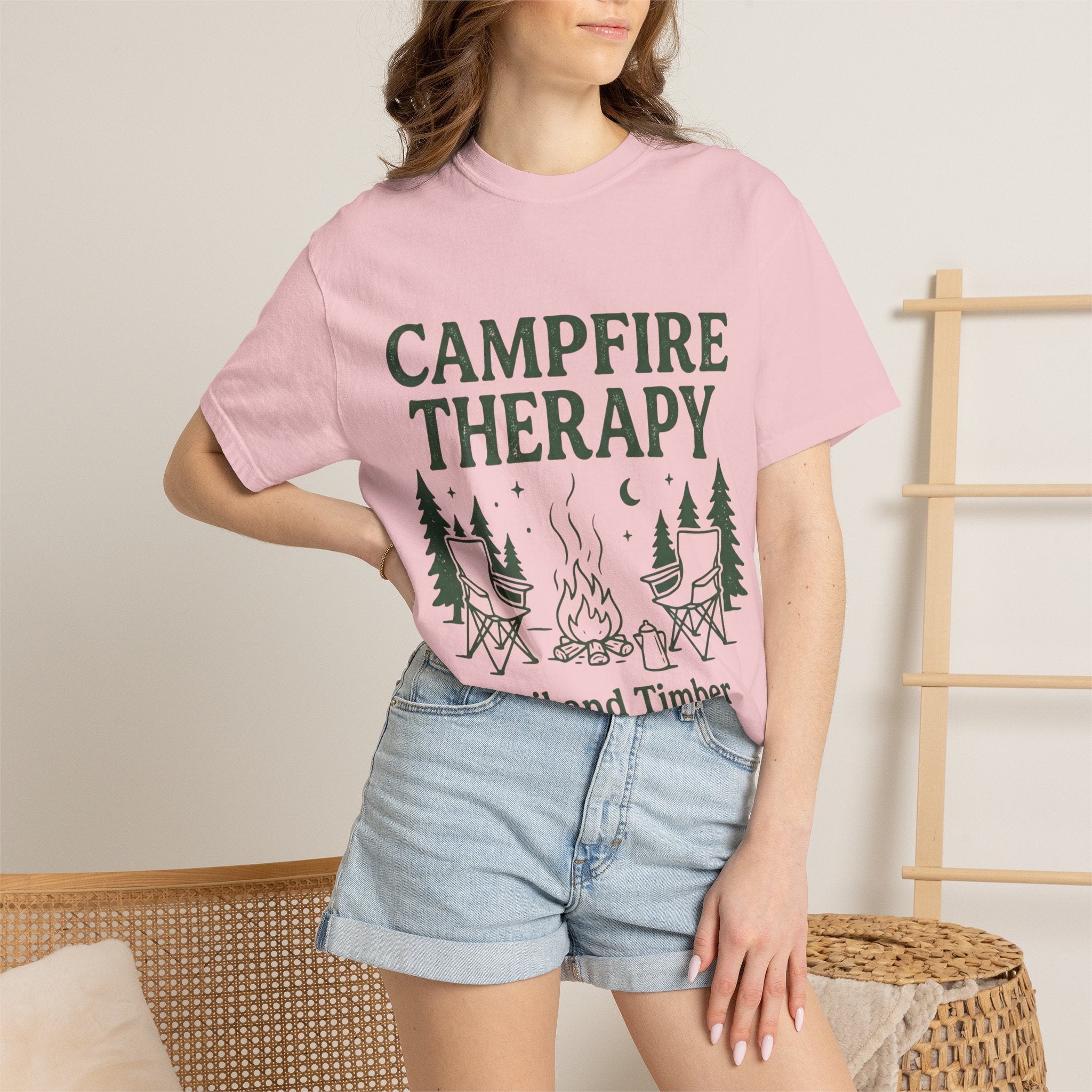 Campfire Therapy T-Shirt — Trail and Timber Outdoor Camping Tee