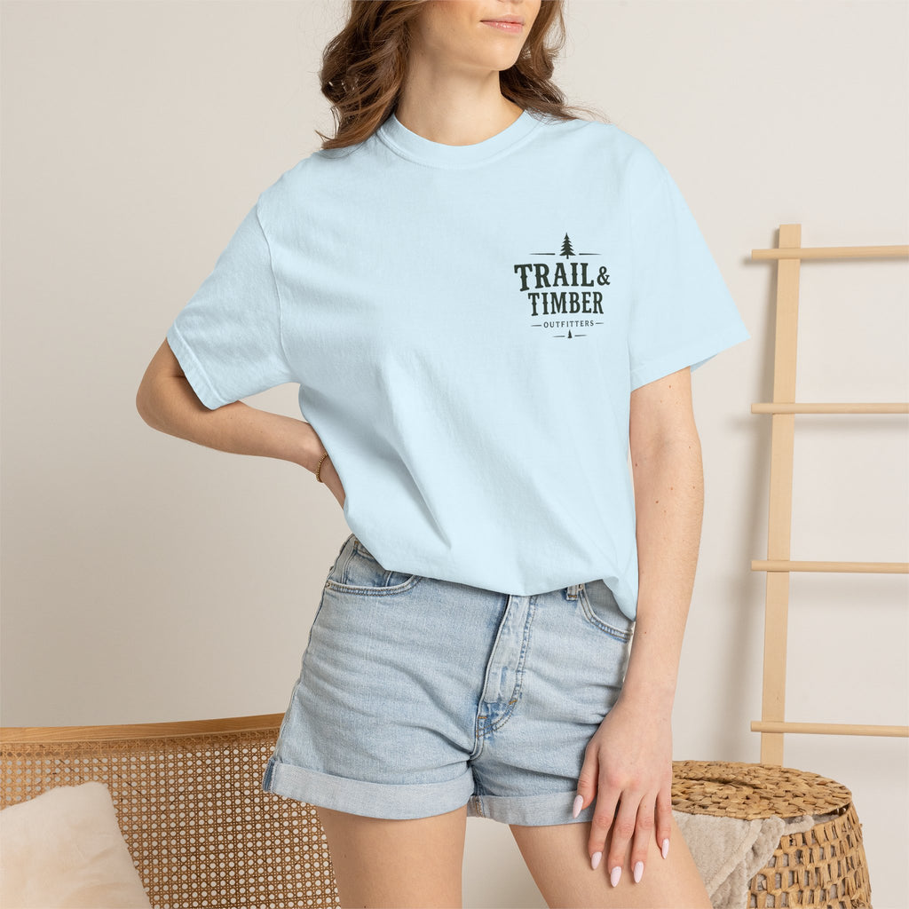 The World Can Wait™ Graphic Tee — Cozy Camping Coffee Tee