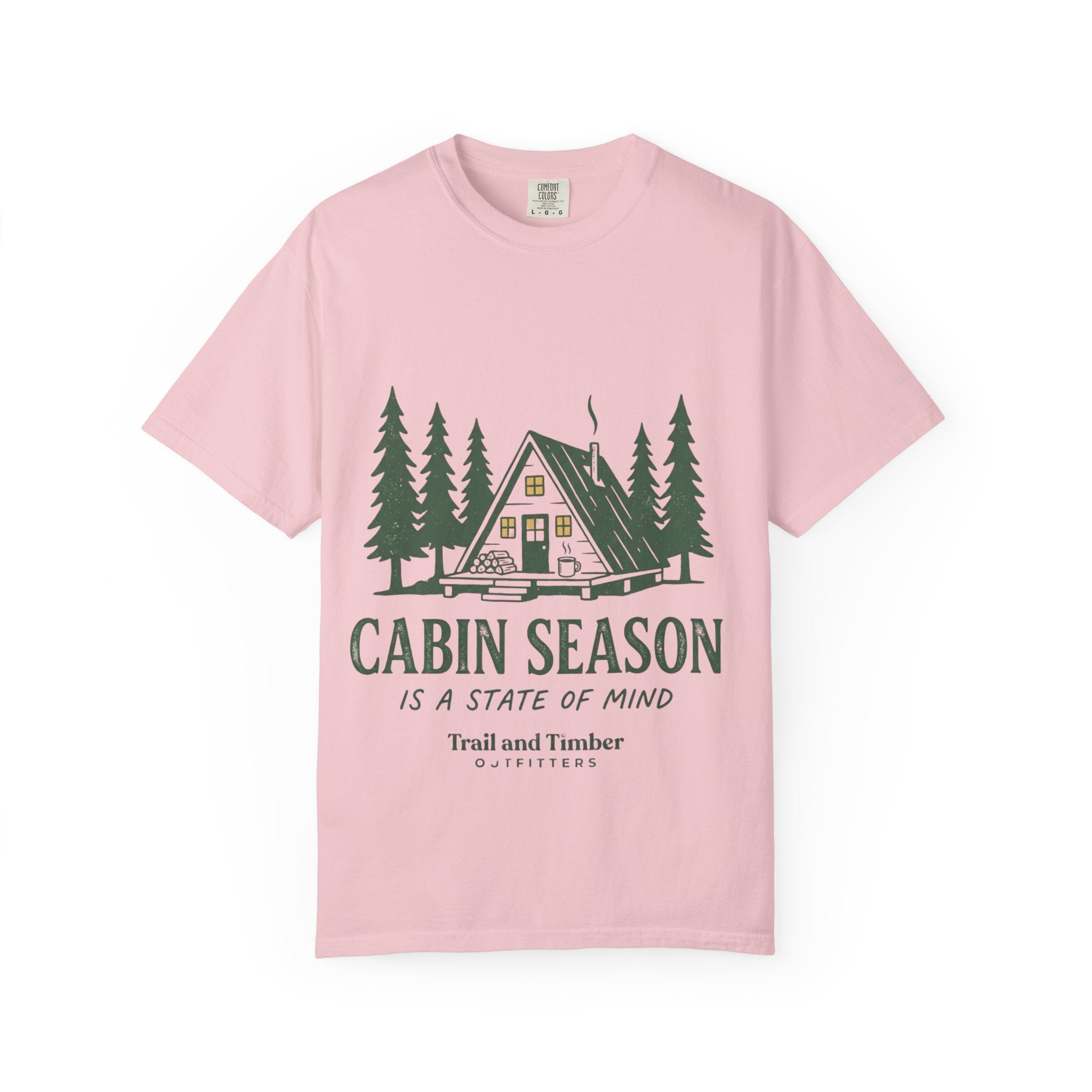 Cabin Season T-Shirt – 'Cabin Season Is A State Of Mind' Rustic A-Frame Cabin Tee