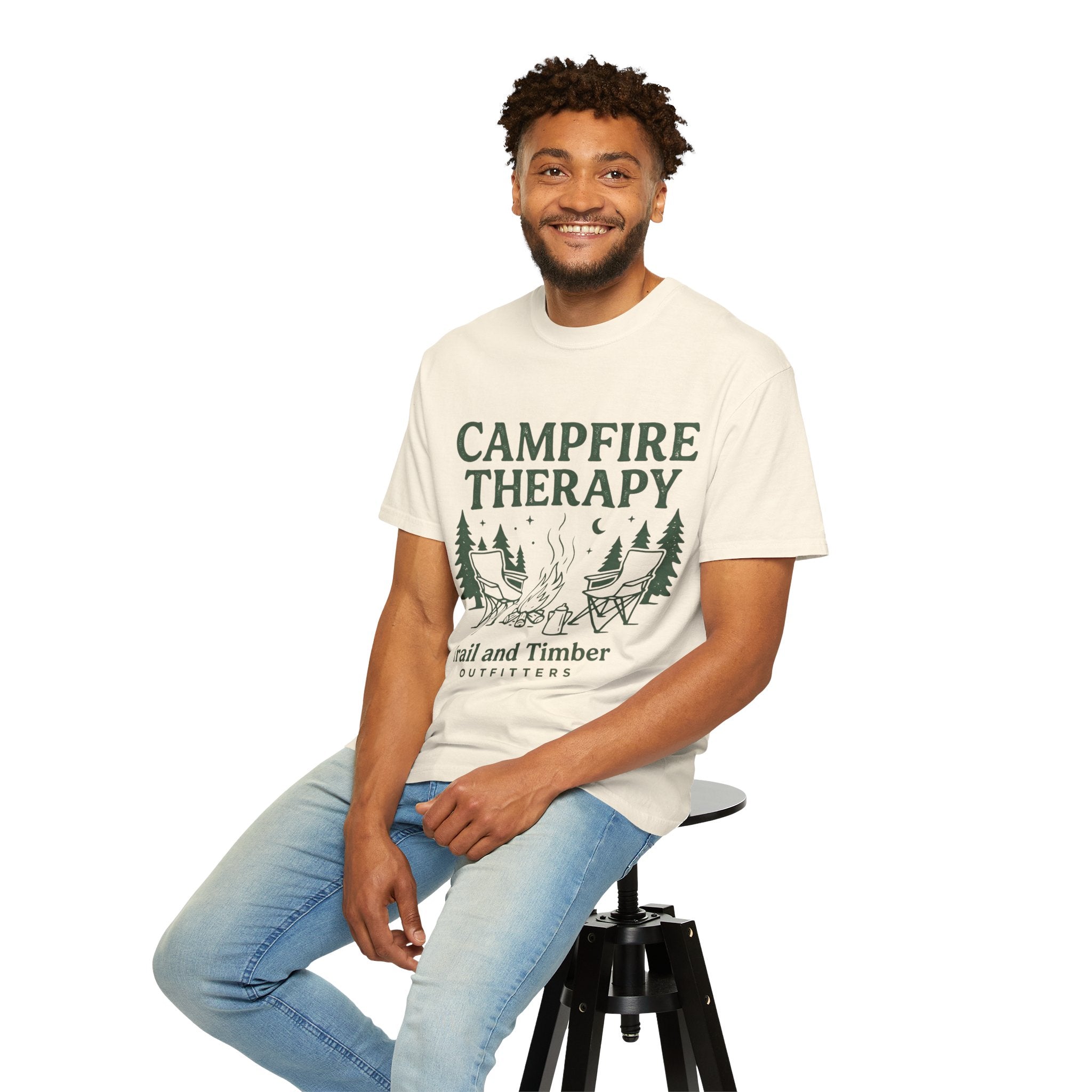 Campfire Therapy T-Shirt — Trail and Timber Outdoor Camping Tee