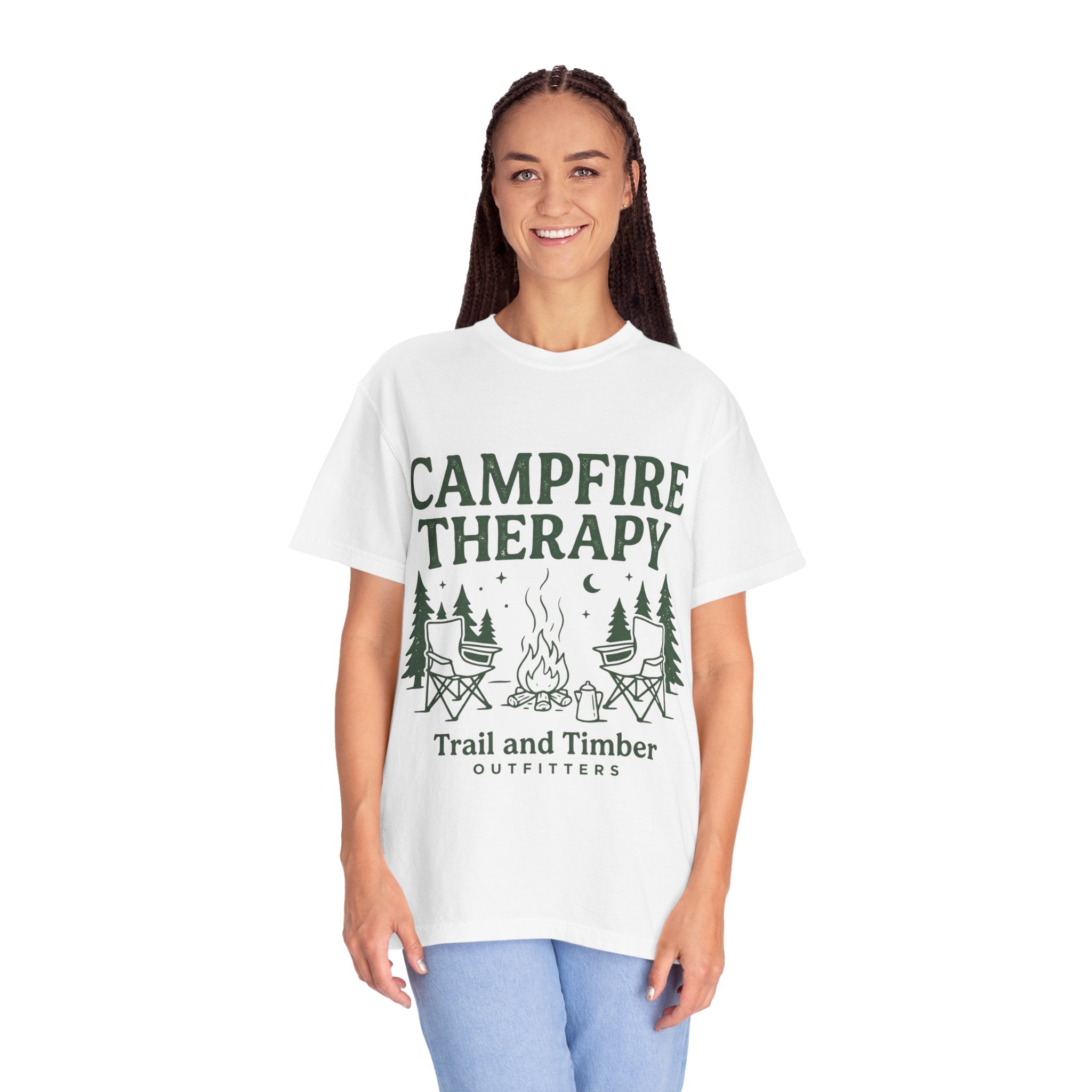 Campfire Therapy T-Shirt — Trail and Timber Outdoor Camping Tee