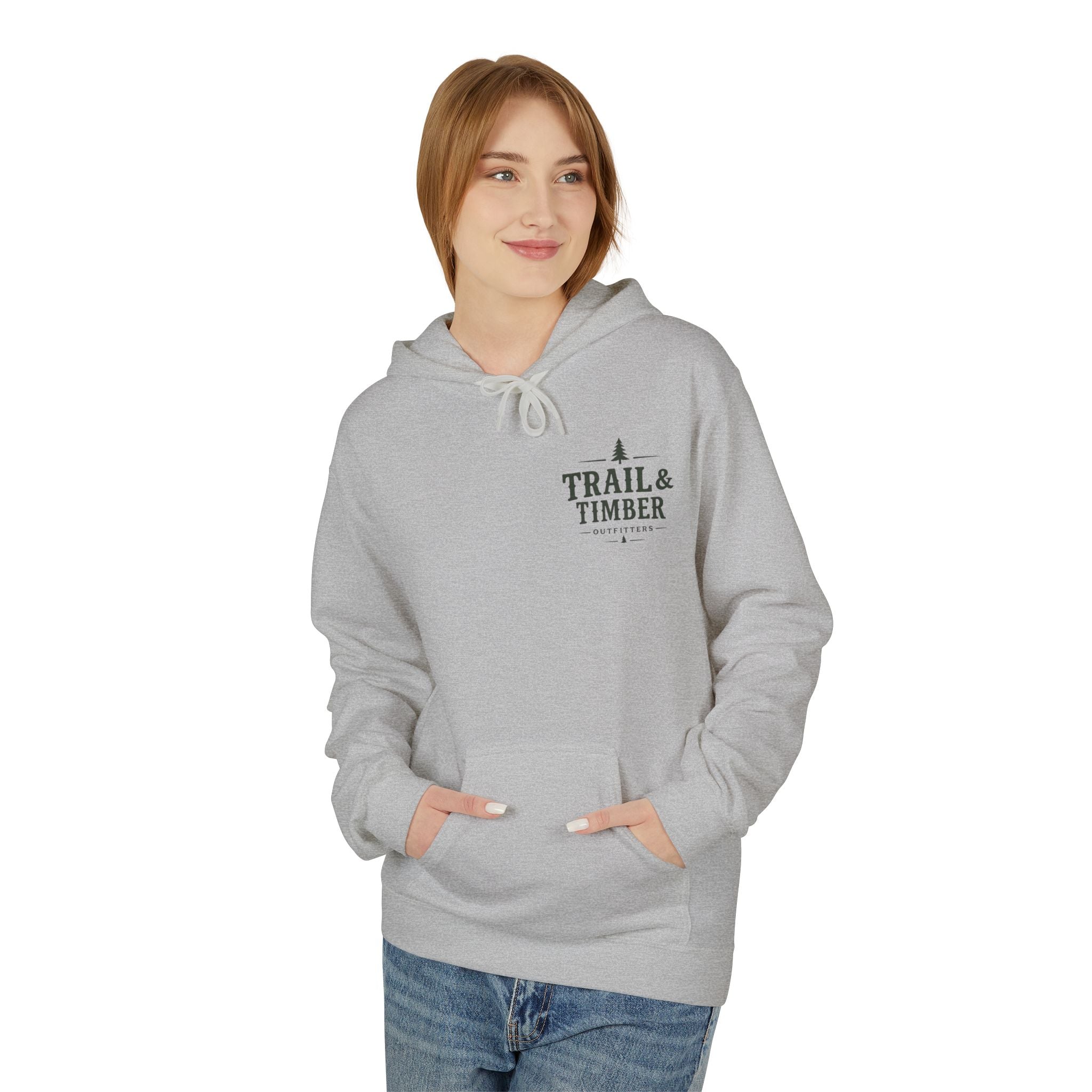 Trail & Timber Outfitters Logo Hoodie– Minimal Outdoor Logo Pullover