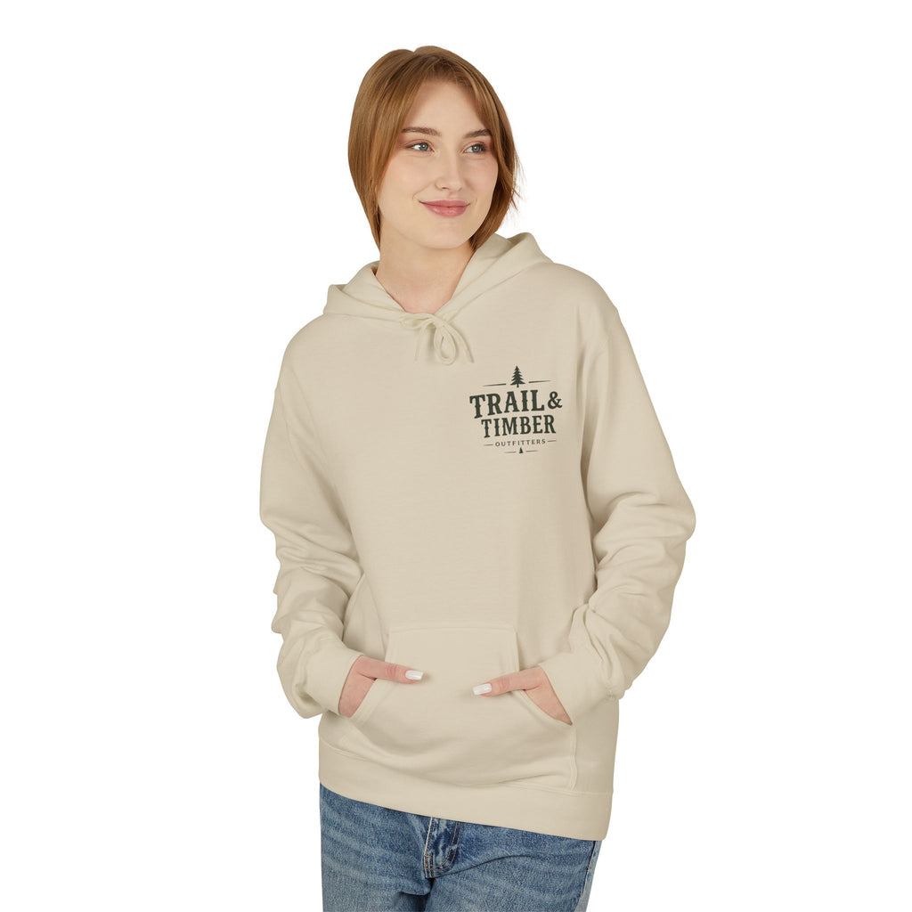 Trail & Timber Outfitters Logo Hoodie– Minimal Outdoor Logo Pullover