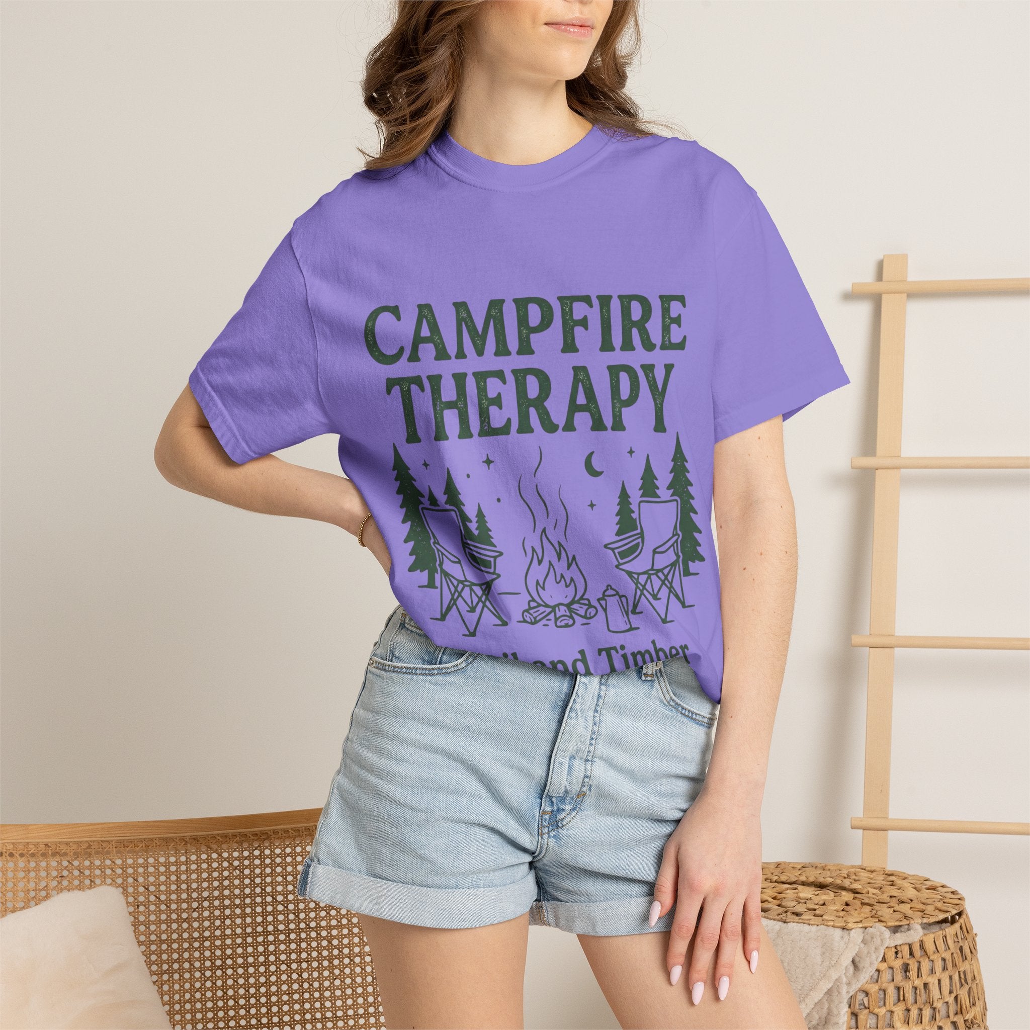 Campfire Therapy T-Shirt — Trail and Timber Outdoor Camping Tee