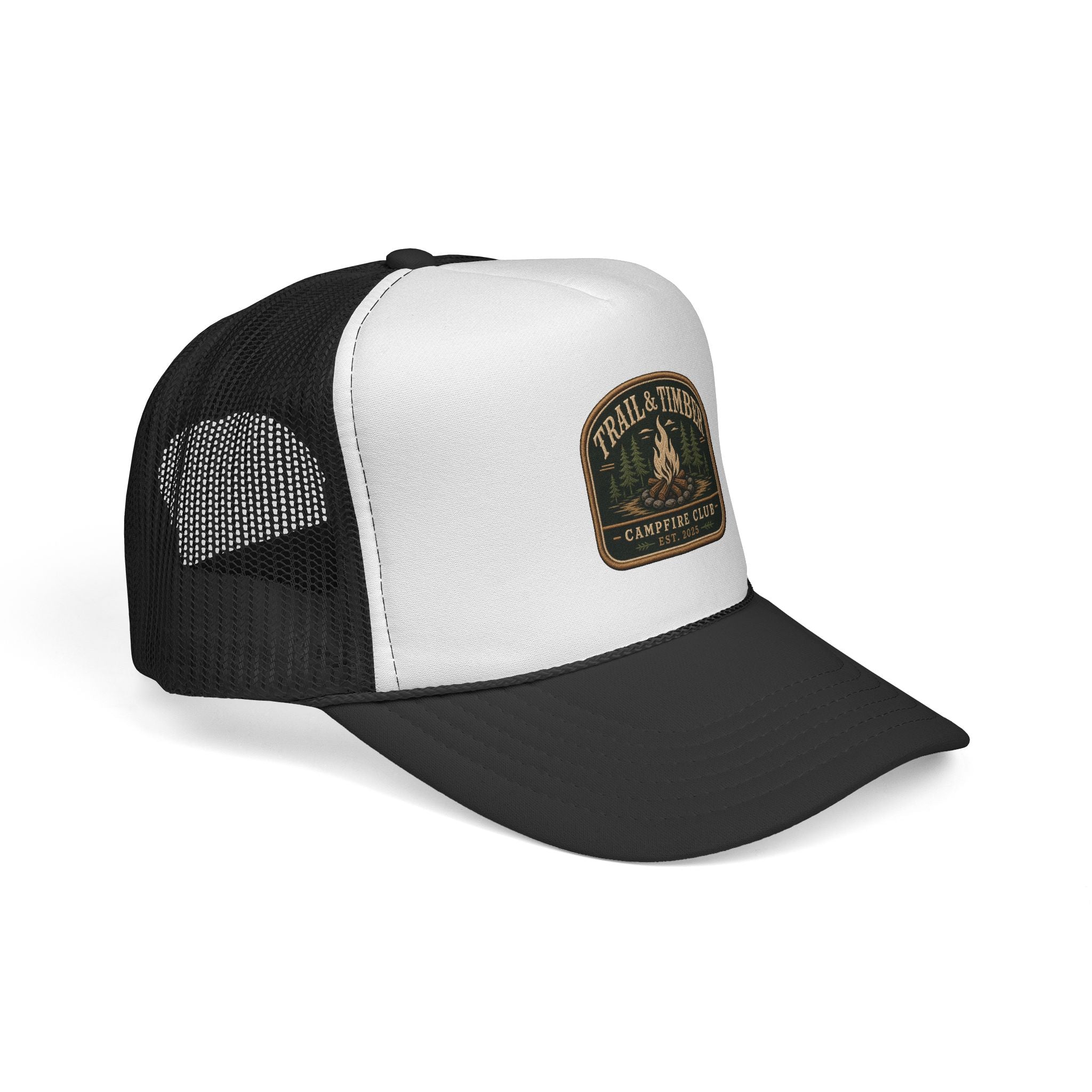 Trail & Timber Campfire Club Trucker Hat– Trail & Timber Outdoor Patch Hat