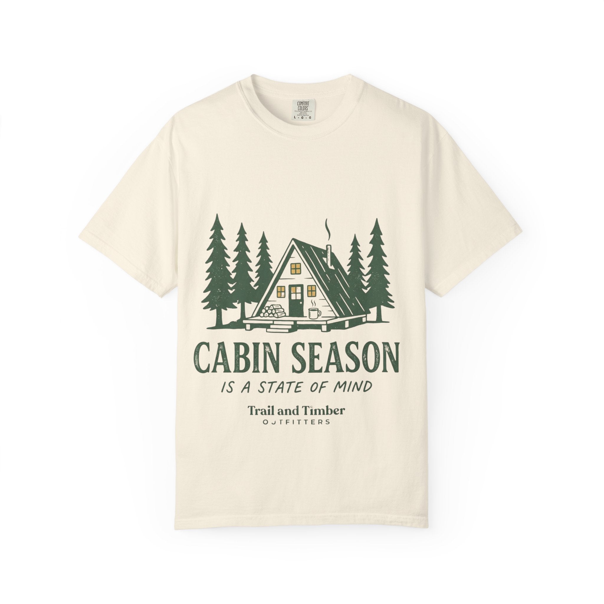 Cabin Season T-Shirt – 'Cabin Season Is A State Of Mind' Rustic A-Frame Cabin Tee