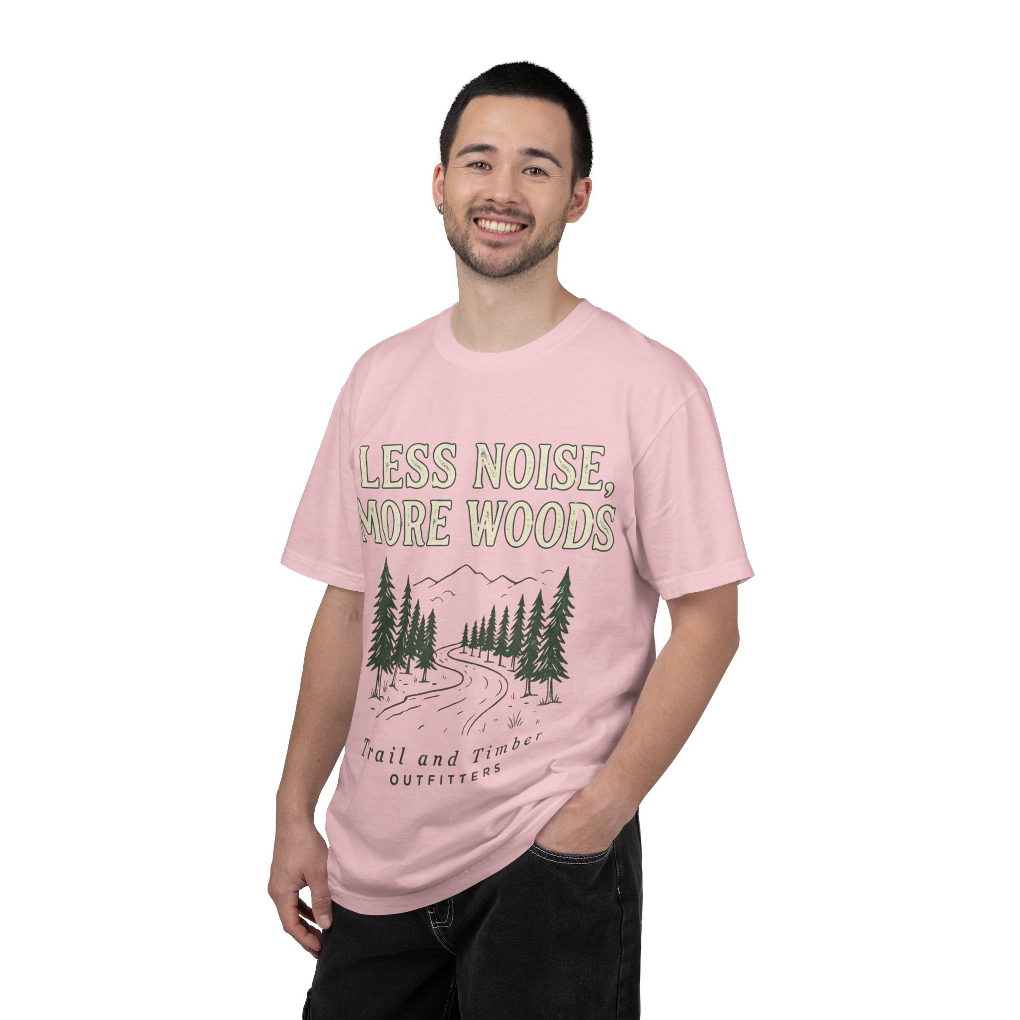 Less Noise, More WoodsT-Shirt — Trail and Timber Outdoor Tee