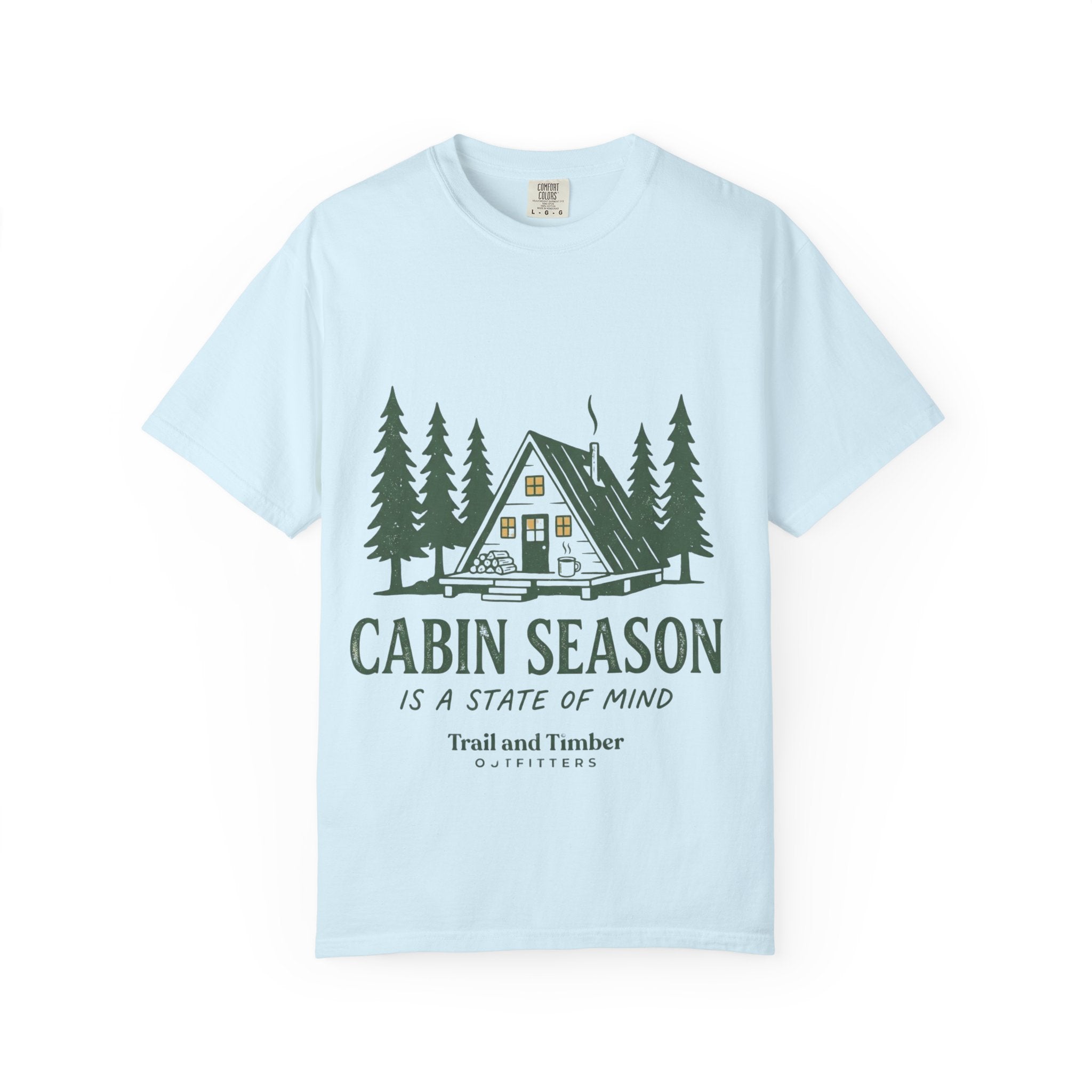 Cabin Season T-Shirt – 'Cabin Season Is A State Of Mind' Rustic A-Frame Cabin Tee