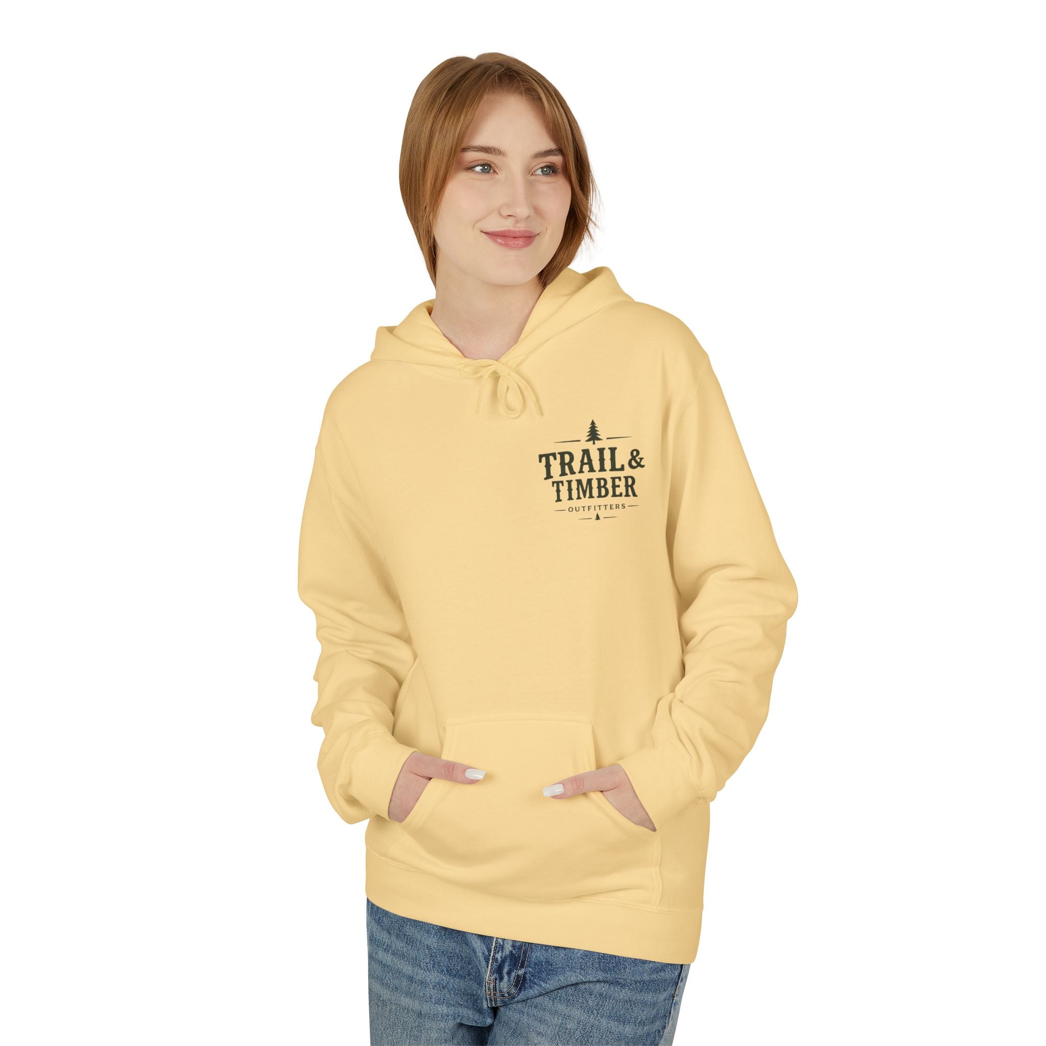 Trail & Timber Outfitters Logo Hoodie– Minimal Outdoor Logo Pullover